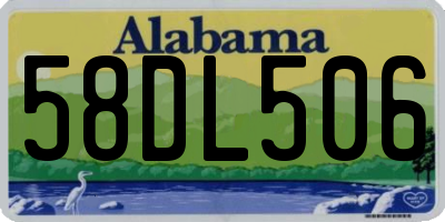 AL license plate 58DL506