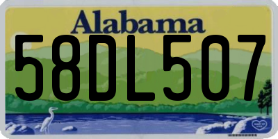 AL license plate 58DL507