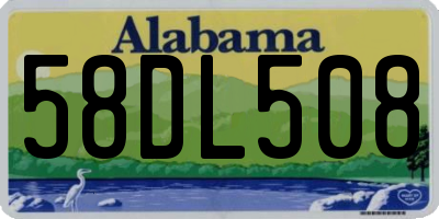 AL license plate 58DL508