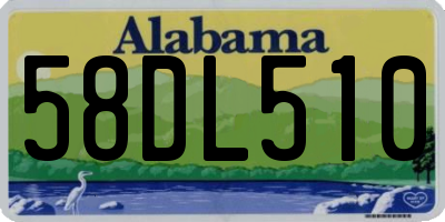 AL license plate 58DL510