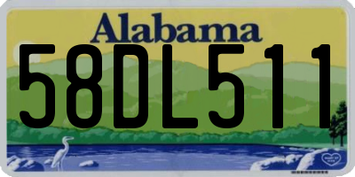AL license plate 58DL511