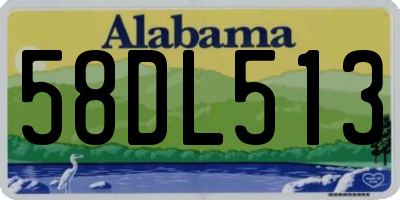 AL license plate 58DL513