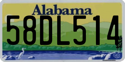 AL license plate 58DL514
