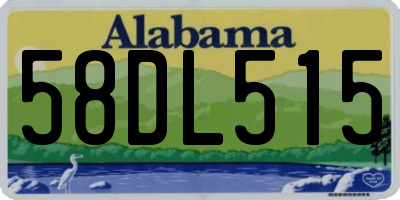 AL license plate 58DL515