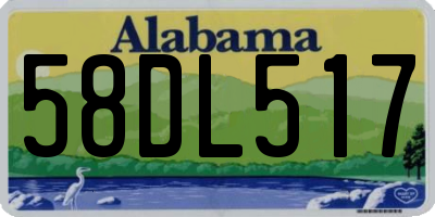 AL license plate 58DL517