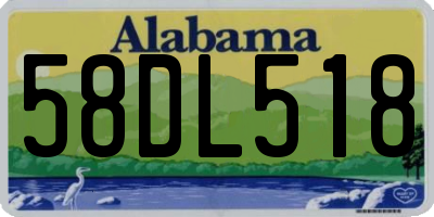 AL license plate 58DL518