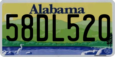 AL license plate 58DL520