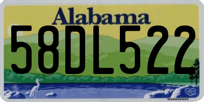 AL license plate 58DL522