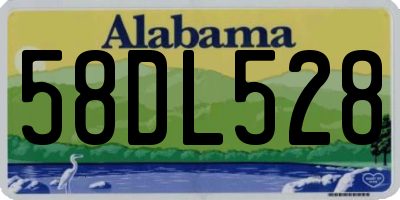 AL license plate 58DL528