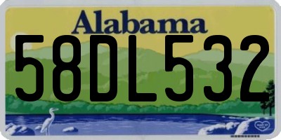 AL license plate 58DL532