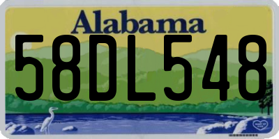 AL license plate 58DL548