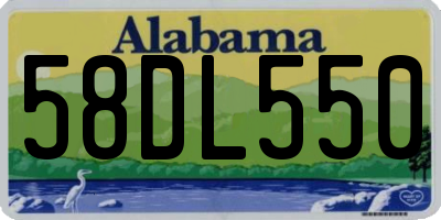 AL license plate 58DL550