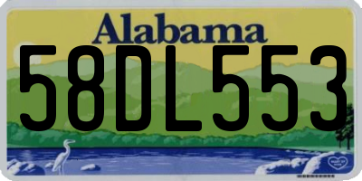 AL license plate 58DL553