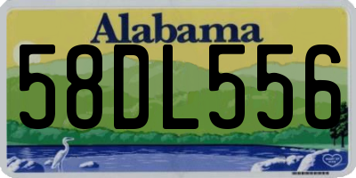 AL license plate 58DL556