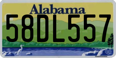 AL license plate 58DL557