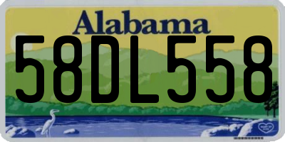 AL license plate 58DL558