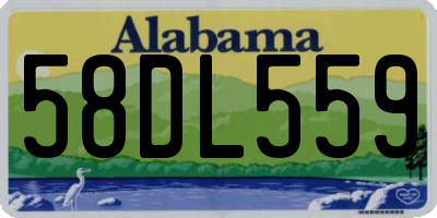 AL license plate 58DL559