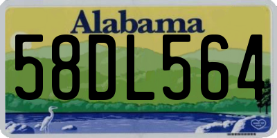AL license plate 58DL564