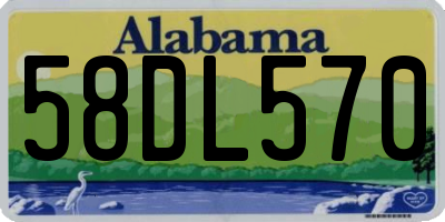 AL license plate 58DL570