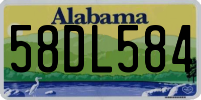 AL license plate 58DL584