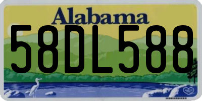 AL license plate 58DL588