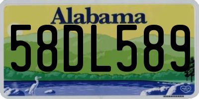 AL license plate 58DL589