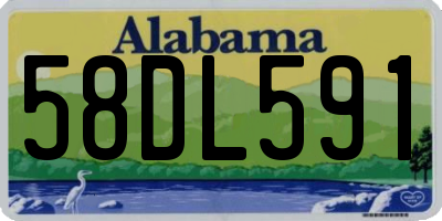 AL license plate 58DL591
