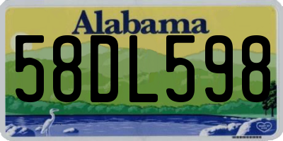 AL license plate 58DL598