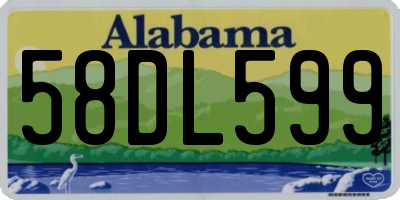 AL license plate 58DL599