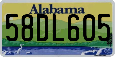 AL license plate 58DL605