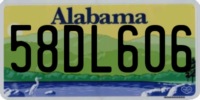 AL license plate 58DL606
