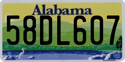 AL license plate 58DL607