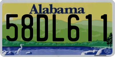 AL license plate 58DL611