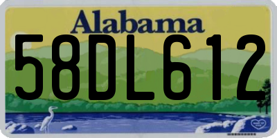 AL license plate 58DL612