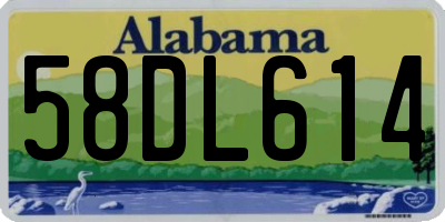 AL license plate 58DL614