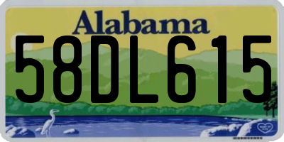 AL license plate 58DL615