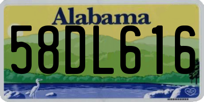 AL license plate 58DL616