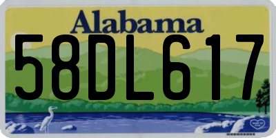 AL license plate 58DL617
