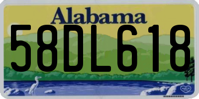 AL license plate 58DL618