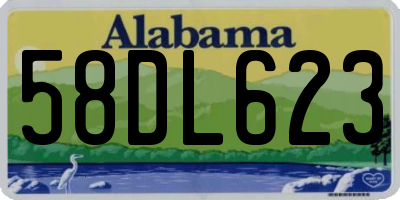 AL license plate 58DL623