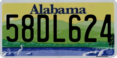 AL license plate 58DL624