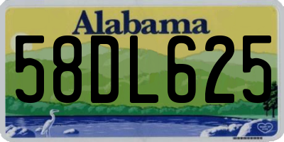 AL license plate 58DL625