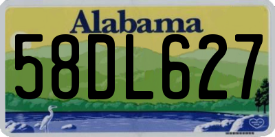 AL license plate 58DL627