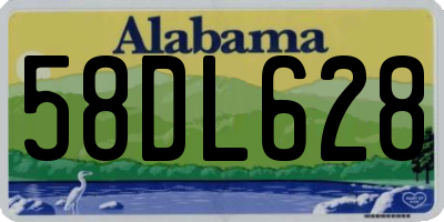 AL license plate 58DL628