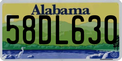 AL license plate 58DL630