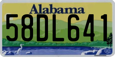 AL license plate 58DL641
