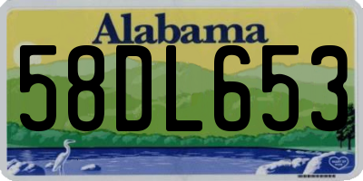 AL license plate 58DL653