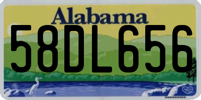 AL license plate 58DL656