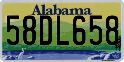 AL license plate 58DL658