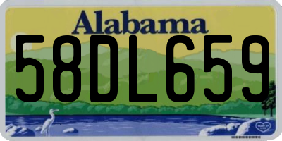 AL license plate 58DL659